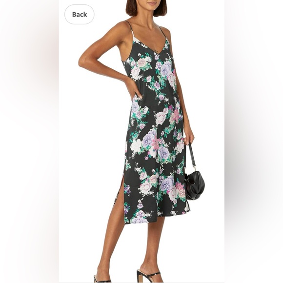 NWT The Drop Midi Slip Dress in Black Floral size XL - Picture 6 of 7